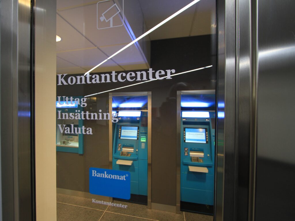 Bankomat kontantcenter detalj